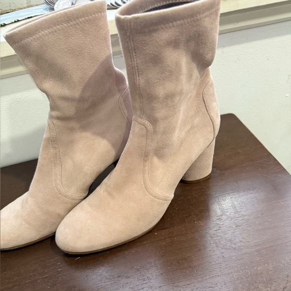 Stuart Weitzman Shoes - Stuart Weitzman Blush Suede Heeled Boots
